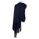 Fular dama uni 24, 180x70cm, bleumarin