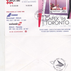 bnk fil Plic ocazional Capex 96 - zbor special Bucuresti Zurich Toronto