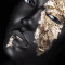 Fototapet autocolant Make-up auriu, 150 x 205 cm