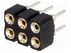 Conector 6 pini, seria {{Serie conector}}, pas pini 2.54mm, CONNFLY - DS1002-01-2*3V13-JK