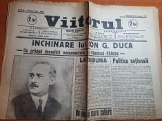 ziarul viitorul 23 iunie 1935-monumentul de la ramnicu valcea a lui ion g. duca foto