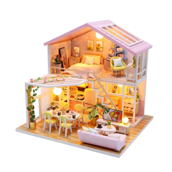 Casa in miniatura 3D, Sweet time, DIY, 20x18x19.3cm