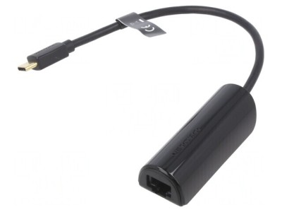 Adaptor USB-Fast Ethernet USB 2.0 10/100Mbps Negru 0,15m foto