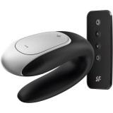 Satisfyer Double FUN vibrator pentru cuplu Black 9,2 cm