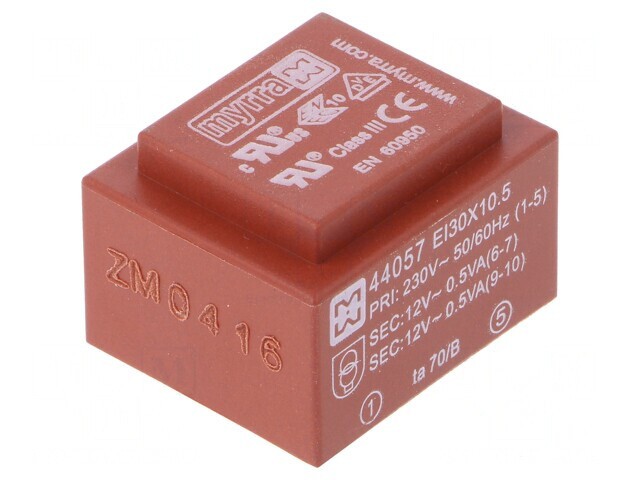 Transformator &Icirc;ncapsulat 1VA 230V-12V PCB