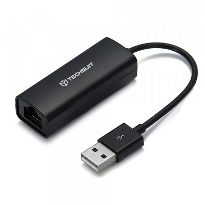Placa Retea Techsuit AC19, RJ45, USB, Neagra foto