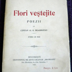 Alexandru G Draghicescu - Flori vestejite (versuri), poezii editie princeps 1908