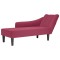 vidaXL Sezlong cu cotiera dreapta Wine Red Velvet 4009796