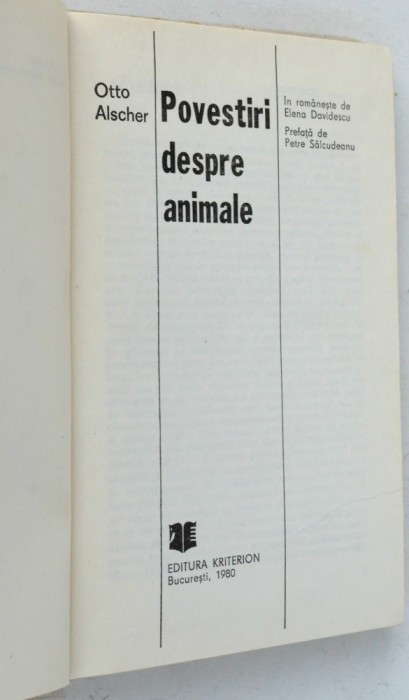 Povestiri despre animale - Otto Alscher