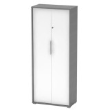 Cumpara ieftin Dulap 2 usi mdf grafit alb Ryoma 75x38x182.6 cm