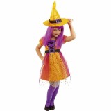 Costum de carnaval - Vrajitoare superstar (portocaliu) S (3-4 ani/max 104cm), Rubies