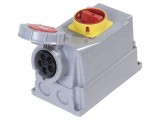 Conector alimentare AC trifazate soclu mamă IP67