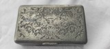 CUTIE TUTUN cu BLAZON NOBILIAR AUSTRO UNGARIA 1870 - 1900 PIESA de COLECTIE rara