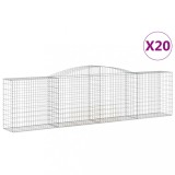 Cumpara ieftin Cosuri gabion arcuite 20 buc, 400x50x100/120 cm fier galvanizat