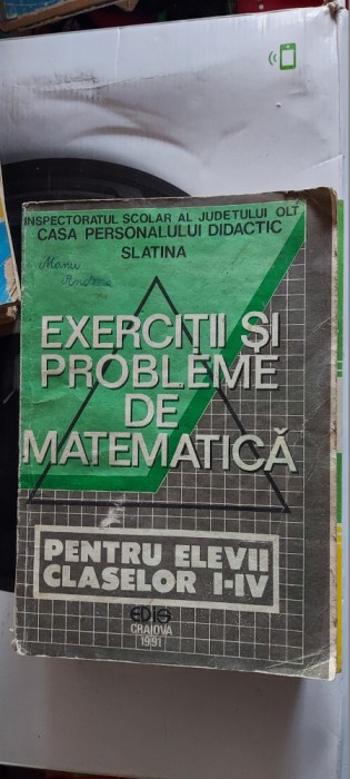 EXERCITII SI PROBLEME DE MATEMATICA CLASELE I-IV ,EDIS CRAIOVA