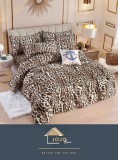 Lenjerie pat single,bumbac finet,4 piese,cearceaf normal,multicolora,animal print-A1053