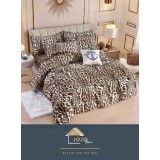 Lenjerie pat single,bumbac finet,4 piese,cearceaf normal,multicolora,animal print-A1053
