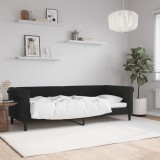 Cumpara ieftin Pat de zi, negru, 80x200 cm, catifea