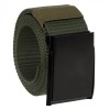 Curea Bărbați, Nailon, Reglabilă, Culoare Kaki, Dimensiuni 120x3.8cm, Cataramă Metalică Neagră, Oem