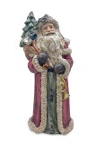 Figurina Mos Craciun ceramica multicolora 40x29x84h