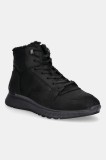 Ecco pantofi din nubuc Exostride Mid Warm culoarea negru, 835414-02001