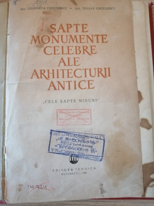 Sapte monumente celebre ale arhitecturii antice - Cele sapte minuni, 1959