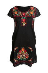 Rochie traditionala dama, R 7073 N, marime S, negru