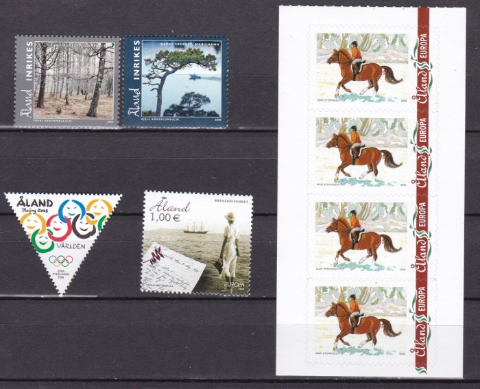 Aland 2008 MI 292-295/302 nominal aprox. 6 eu MNH