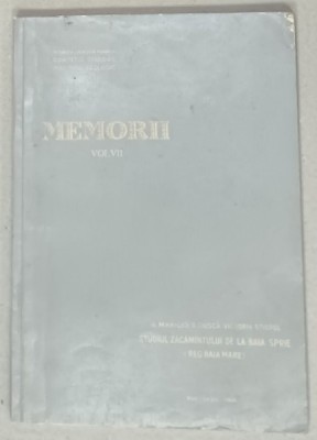 INSTITUTUL GOLOGIC , R.S.R. , MEMORII , VOLUMUL VII : STUDIUL ZACAMANTULUI DE LA BAIA SPRIE (REG. BAIA MARE ) de V. MANILICI ...VICTORIA STIOPOL , foto