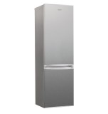 Combina frigorifica Candy CCG1S 518EX, 252L, H 180 cm, Clasa E, Inox, Super Freezing, Rafturi sticla, Usi reversibile