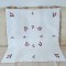 Fata de masa Vintage din bumbac cu broderie manuala aplicata- tip quilt