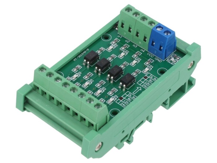 Convertor comutator logic 5V-12V, 4 canale