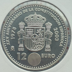 101 Spania 12 euro 2003 Constitution km 1051 argint