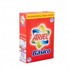Detergent pudra concentrat Ariel Basico, 15 spalari, pentru rufe albe, 975 g