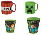 Set x 4 pahare, Minecraft Creeper, TNT, pentru microunde, ORIGINAL