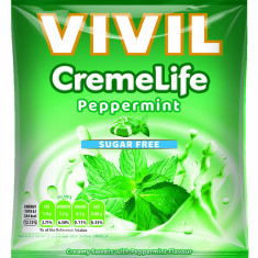 Bomboane cremoase Vivil Creme Life Menta fara zahar - 60 g