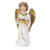 Figurina Inger polirasina alba aurie cm II 16 x 13 x 31 H