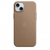 Husa de protectie FineWoven Case with MagSafe pentru iPhone 15 Plus, Taupe, Apple