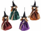 Set 4 figurine Vrajitoare Befana textil multicolor cm 11x5x20 H