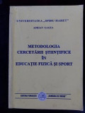 Metodologia cercetarii stiintifice in educatie fizica si sport- Adrian Gagea