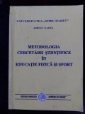 Metodologia cercetarii stiintifice in educatie fizica si sport- Adrian Gagea