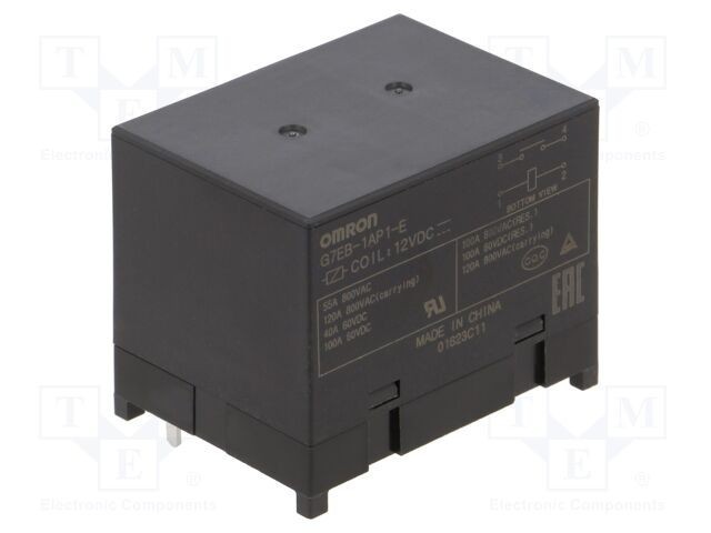 Releu electromagnetic SPST-NO 12VDC 120A OMRON G7EB PCB