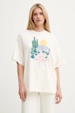 Levi&#039;s tricou din bumbac GRAPHIC SHORT STACK TEE culoarea bej, A4924