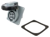 Conector alimentare AC trifazat AMPHENOL IP&amp;S 16A 500V soclu mamă IP69K