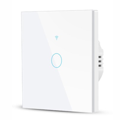 Intrerupator Smart cu Touch Rovo FN1C, 1 canal, Sticla Securizata, Tuya, Life Smart, RF 433MHz, Alexa si Google Assistant, fara nul foto