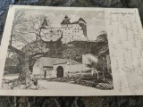 Carte postala Castelul Regal Bran, interbelica-1922, circulata, stare buna