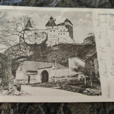 Carte postala Castelul Regal Bran, interbelica-1922, circulata, stare buna