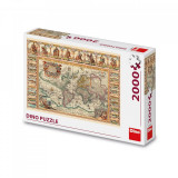 Puzzle harta istorica a lumii, 2000 piese - DINO TOYS
