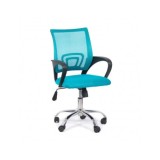 Scaun birou copii ergonomic OFF 619, mesh, baza cromata, inaltime reglabila, 80 kg