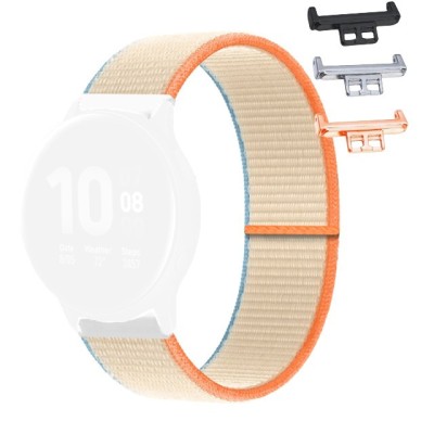 Curea textila, compatibila Huawei Watch Fit 1, cu adaptor dedicat, Double Cream foto